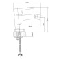 Cersanit Mille - Mitigeur de bidet avec vidage, chrome S951-347