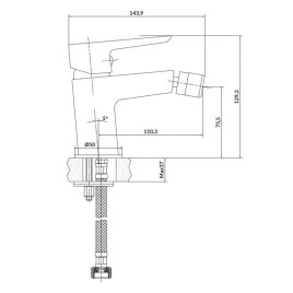 Cersanit Mille - Mitigeur de bidet avec vidage, noir S951-349