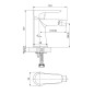 Cersanit Moduo - Mitigeur de bidet, noir S951-570