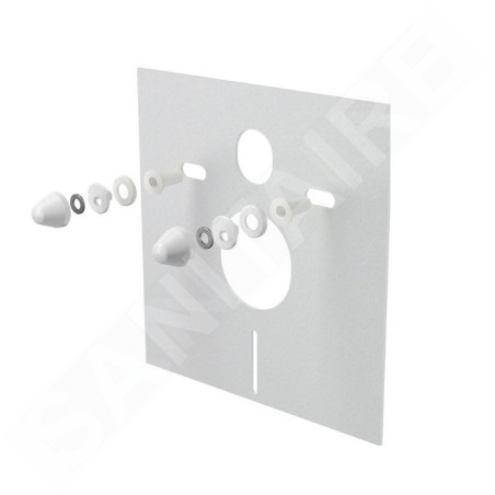 Alcadrain Inbouwreservoirs - Plaque d'isolation pour toilettes et bidets suspendus avec accessoires, blanc M930
