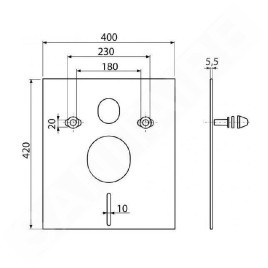 Alcadrain Inbouwreservoirs - Plaque d'isolation pour toilettes et bidets suspendus avec accessoires, blanc M930