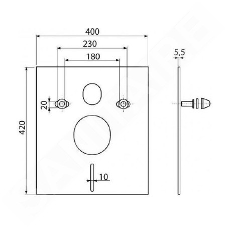 Alcadrain Inbouwreservoirs - Plaque d'isolation pour toilettes et bidets suspendus avec accessoires, blanc M930