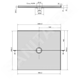 Polysan Receveurs de douche - Receveur de douche Mirai 1000x900 mm, droite, marbre coulé, blanc 73172