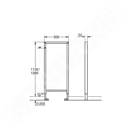 Grohe Rapid SL - Élément vide, hauteur de construction 1.13 m 38548001