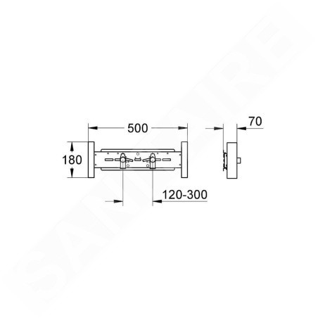 Grohe Rapid SL - Support de fixation pour cloison légère 37998000