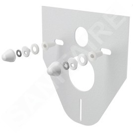 Alcadrain Inbouwreservoirs - Plaque d'isolation pour toilettes et bidets suspendus avec accessoires, blanc M910