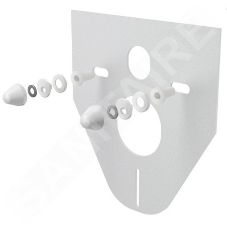 Alcadrain Inbouwreservoirs - Plaque d'isolation pour toilettes et bidets suspendus avec accessoires, blanc M910