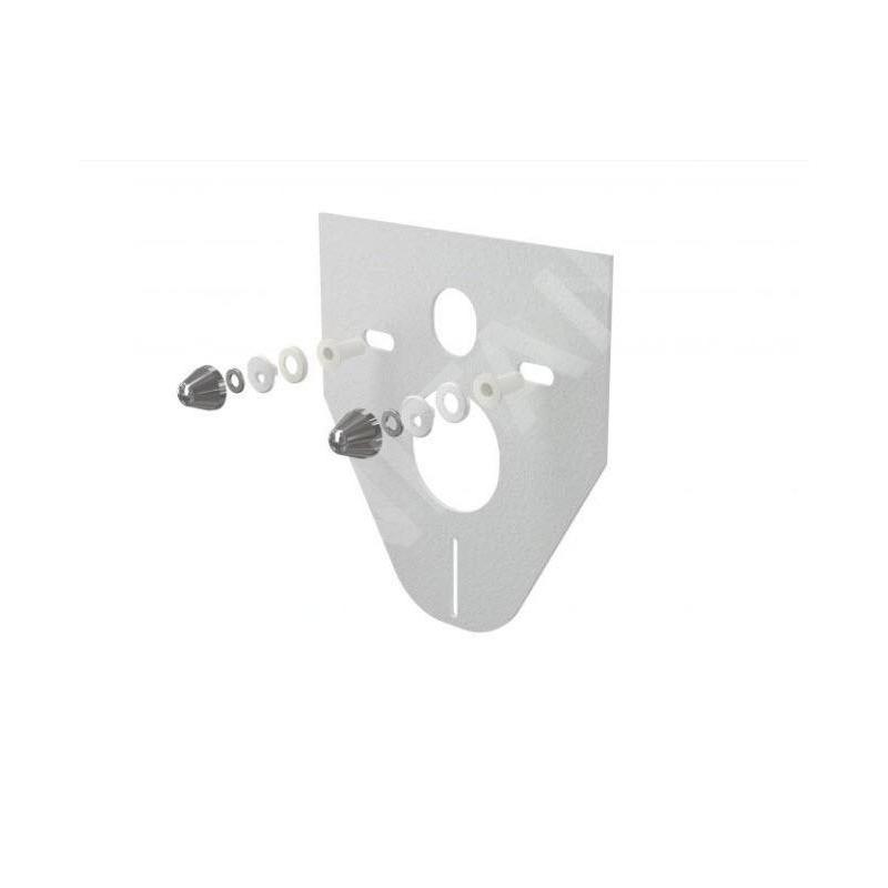 Alcadrain Inbouwreservoirs - Plaque d'isolation pour toilettes suspendues et bidet avec accessoires, plastique/chrome M910CR