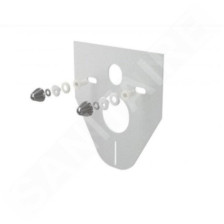 Alcadrain Inbouwreservoirs - Plaque d'isolation pour toilettes suspendues et bidet avec accessoires, plastique/chrome M910CR