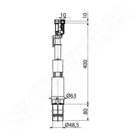 Alcadrain Toilet accessoires - Vanne de vidange pour Slimmodule A09B