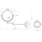Sapho X-Round - Miroir cosmétique, blanc XR006W Sapho X-Round - Miroir cosmétique, blanc XR006W