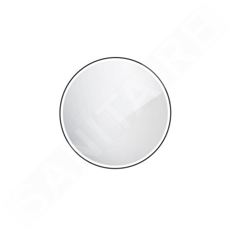 Nimco Miroirs - Miroir avec éclairage LED, diamètre 60 cm, noir mat ZPC 28000R-90