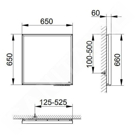 Keuco Royal Lumos - Miroir avec éclairage LED et chauffage, 65x65 cm 14598171500
