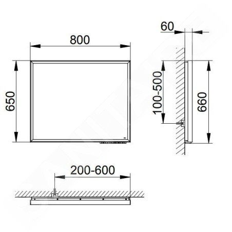 Keuco Royal Lumos - Miroir avec éclairage LED et chauffage, 80x65 cm 14598172500