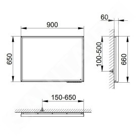 Keuco Royal Lumos - Miroir avec éclairage LED et chauffage, 90x65 cm 14598173000