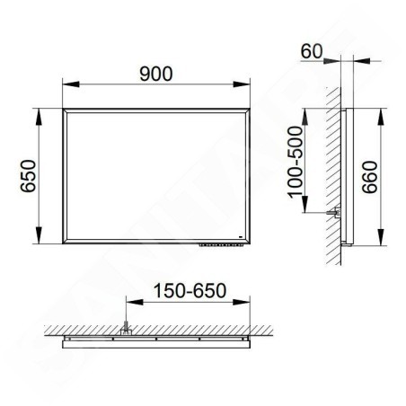 Keuco Royal Lumos - Miroir avec éclairage LED et chauffage, 90x65 cm 14598173000
