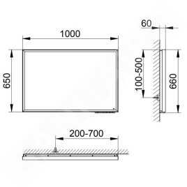 Keuco Royal Lumos - Miroir avec éclairage LED et chauffage, 100x65 cm 14598173500