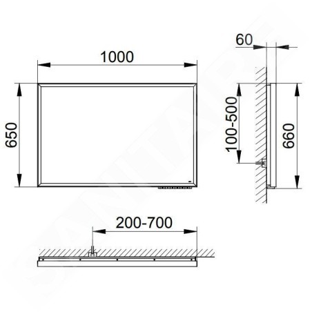 Keuco Royal Lumos - Miroir avec éclairage LED et chauffage, 100x65 cm 14598173500