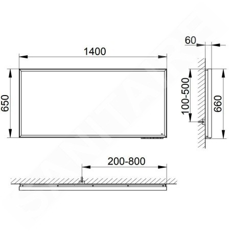 Keuco Royal Lumos - Miroir avec éclairage LED et chauffage, 140x65 cm 14598175000