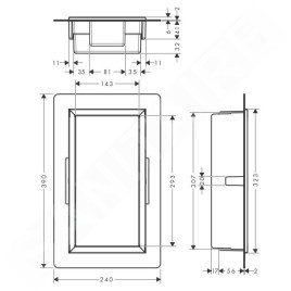 Hansgrohe XtraStoris Original - Niche murale avec cadre, 300 x 150 x 70 mm, blanc mat 56092700