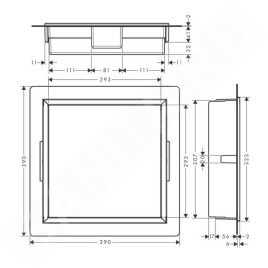 Hansgrohe XtraStoris Original - Niche murale avec cadre, 300 x 300 x 70 mm, gris béton 56093380