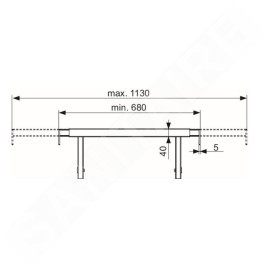 Tece TECEprofil - Kit de panneaux pour l'installation entre les parois latérales 9380013