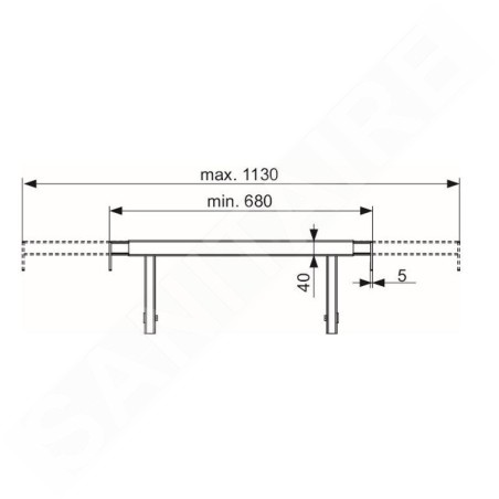 Tece TECEprofil - Kit de panneaux pour l'installation entre les parois latérales 9380013