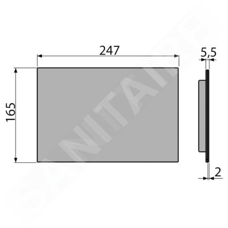 Alcadrain Accessoires - Plaque de recouvrement pour systèmes d'installation de cloisons, alunox mat P120