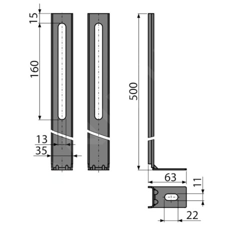 Alcadrain Inbouwreservoirs - Pieds pour bâtis-supports M90