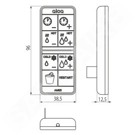 Alcadrain Accessoires - Télécommande pour AM121 P195