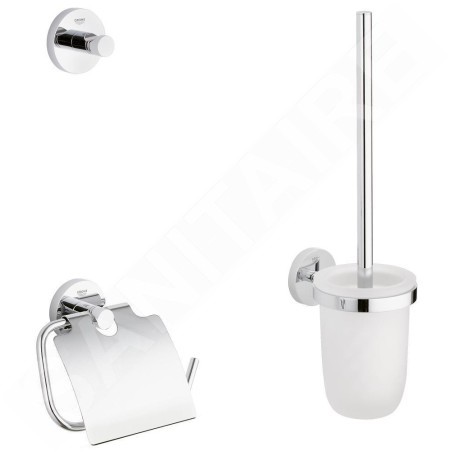 Grohe Essentials - Ensemble d’accessoires pour toilette 3 en 1, chrome 40407001