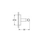 Grohe BauCosmopolitan - Patère pour peignoir, chrome 40461001