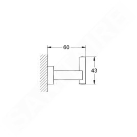 Grohe Essentials Cube - Patère, chrome 40511001
