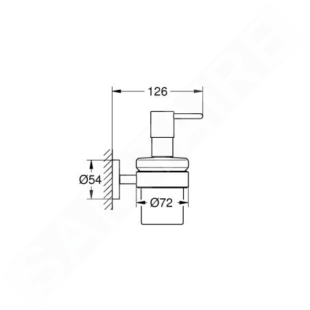 Grohe Essentials - Distributeur de savon liquide avec support, chrome 40448001