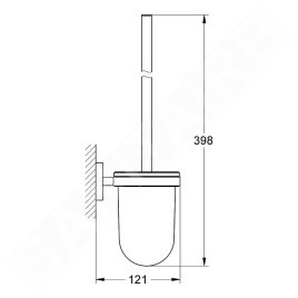 Grohe Essentials - Ensemble pour entretien des toilettes, chrome 40374001