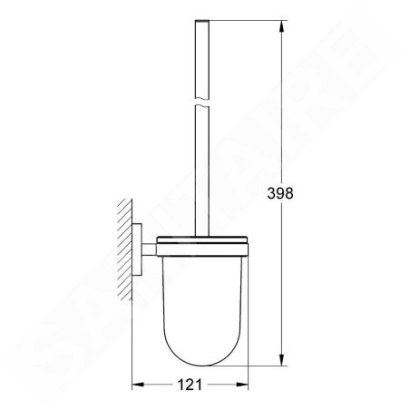Grohe Essentials - Ensemble pour entretien des toilettes, chrome 40374001