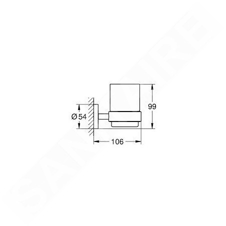 Grohe Essentials - Gobelet avec support, chrome 40447001