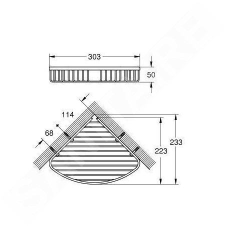 Grohe BauCosmopolitan - Panier, grand, chrome 40663001