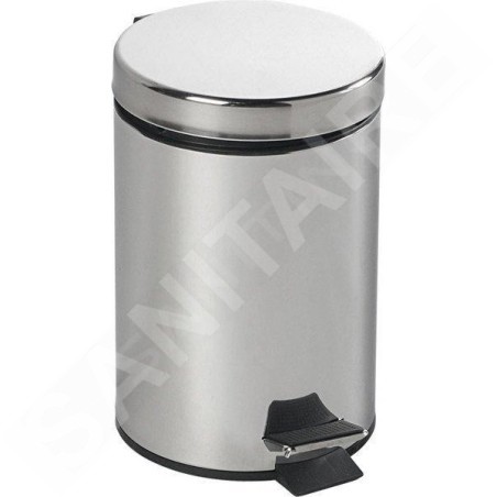 Aqualine Simple Line - Poubelle rond 3l, inox 27103
