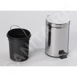 Aqualine Simple Line - Poubelle rond 3l, inox 27103