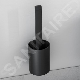 Hansgrohe WallStoris - Brosse WC avec support, noir mat 27927670