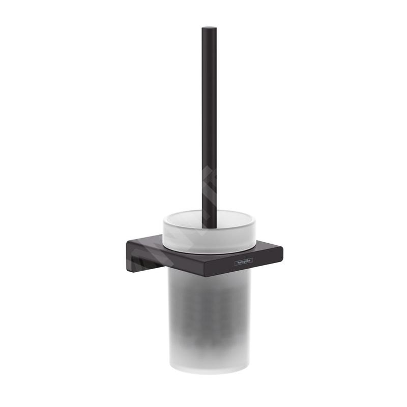 Hansgrohe AddStoris - Brosse WC murale, verre mat / noir mat 41752670