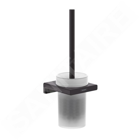 Hansgrohe AddStoris - Brosse WC murale, verre mat / noir mat 41752670
