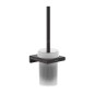 Hansgrohe AddStoris - Brosse WC murale, verre mat / noir mat 41752670