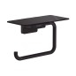 Hansgrohe AddStoris - Porte-papier toilette avec étagère, noir mat 41772670