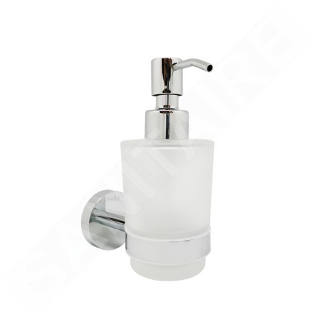 kielle Oudee - Distributeur de savon avec support, verre mat / chrome 40102000