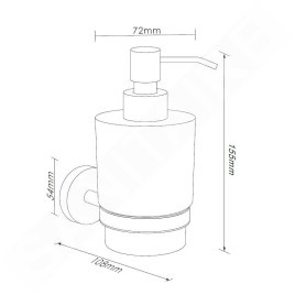 kielle Oudee - Distributeur de savon avec support, verre mat / chrome 40102000
