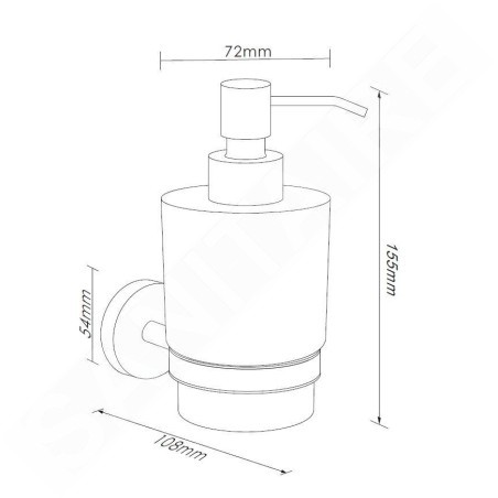 kielle Oudee - Distributeur de savon avec support, verre mat / chrome 40102000