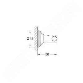Grohe Essentials Authentic - Patère pour peignoir, chrome 40656001