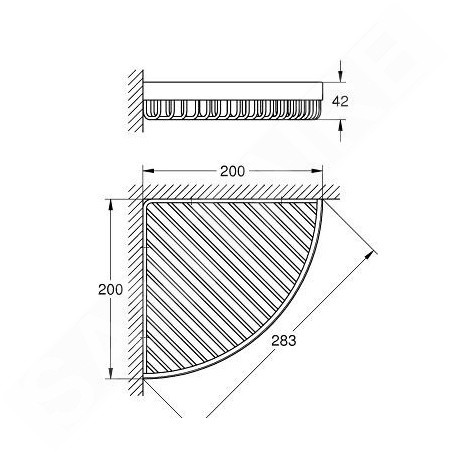 Grohe Selection Cube - Panier d’angle, chrome 40809000